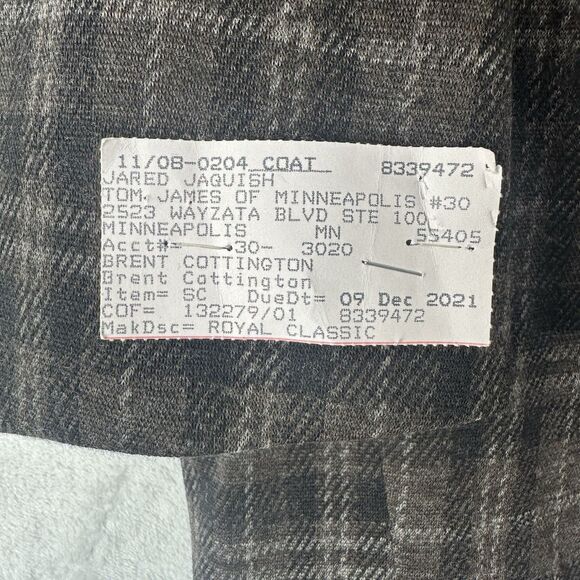 TOM JAMES RC Men's Bespoke Wool Blazer Sport Coat Suit Jacket Brown Size 50 USA - Picture 4 of 15